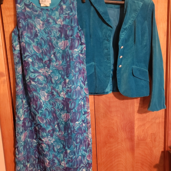 Byer California Blue and Purple Midi Dress - Picture 1 of 7